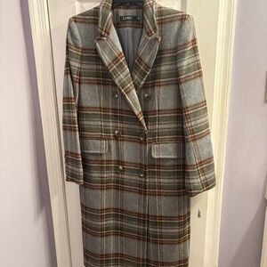 Lauren Ralph Lauren Multicolor Plaid Trench Coat